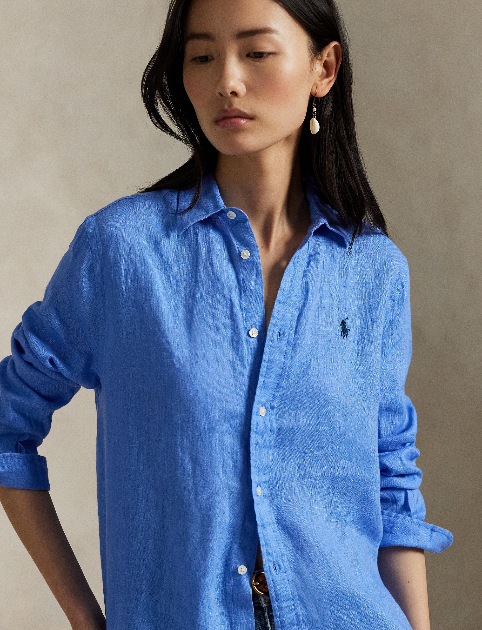 Classic linen shirt - Harbor Island Blue