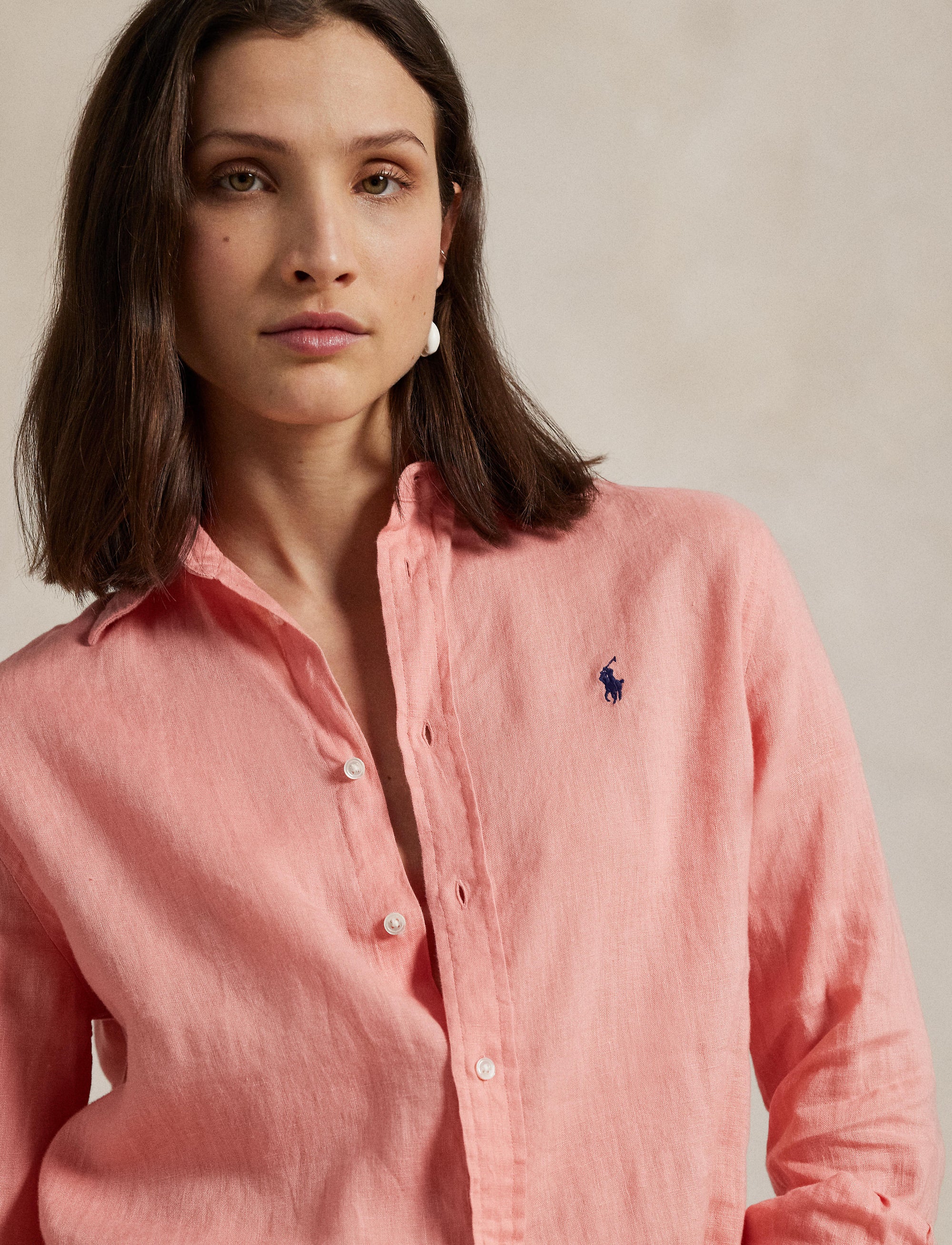 Chemise classique en lin - Adirondack Rose