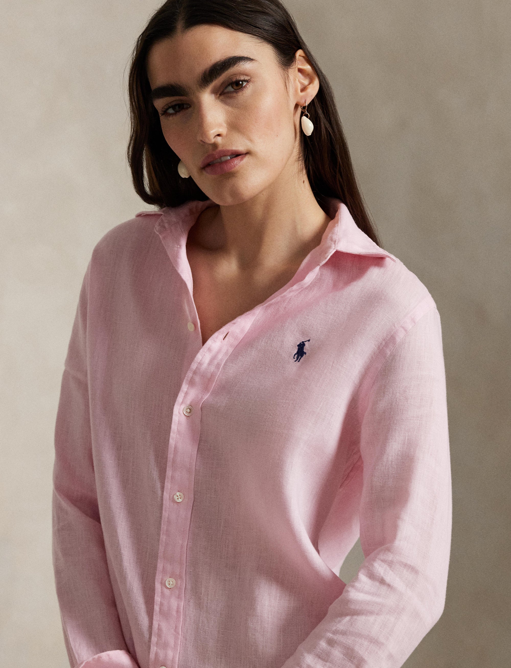 Chemise classique en lin - Bath Pink