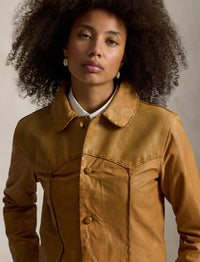 Surchemise western en cuir - Tan