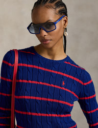 Pull rayé en coton torsadé - Midnight Cobalt Stripe