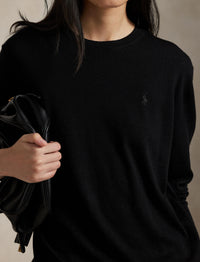 Wool round-neck jumper - Polo Black