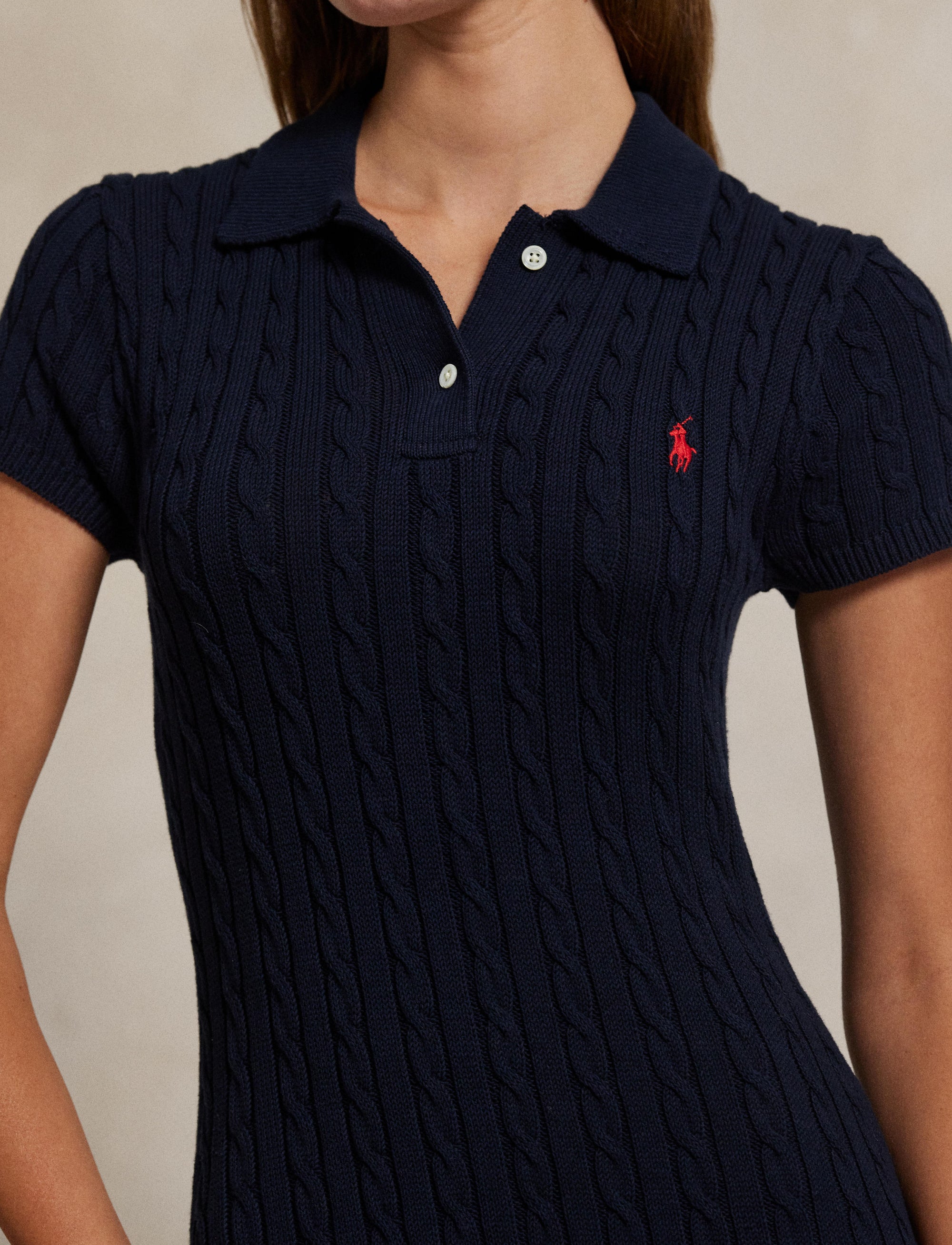Robe polo torsadée  - Hunter Navy