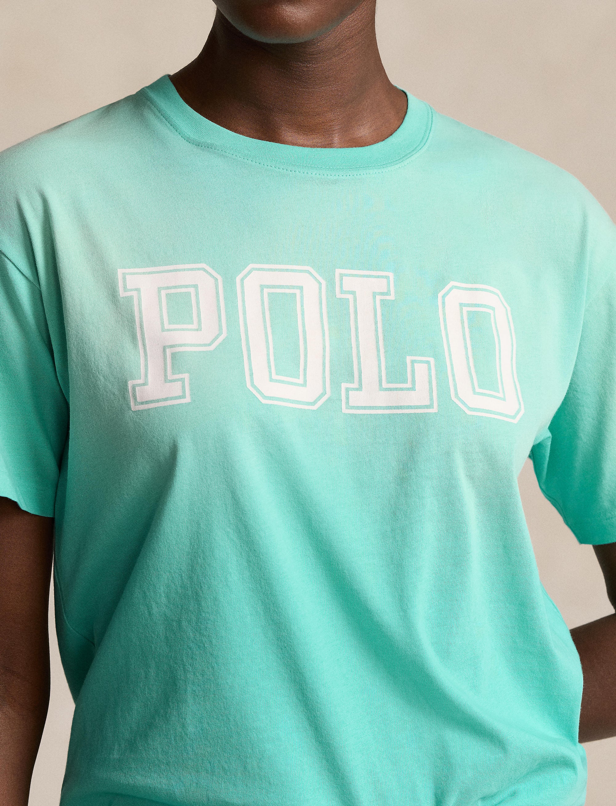 T-shirt  à logo en jersey de coton - Aqua Glass