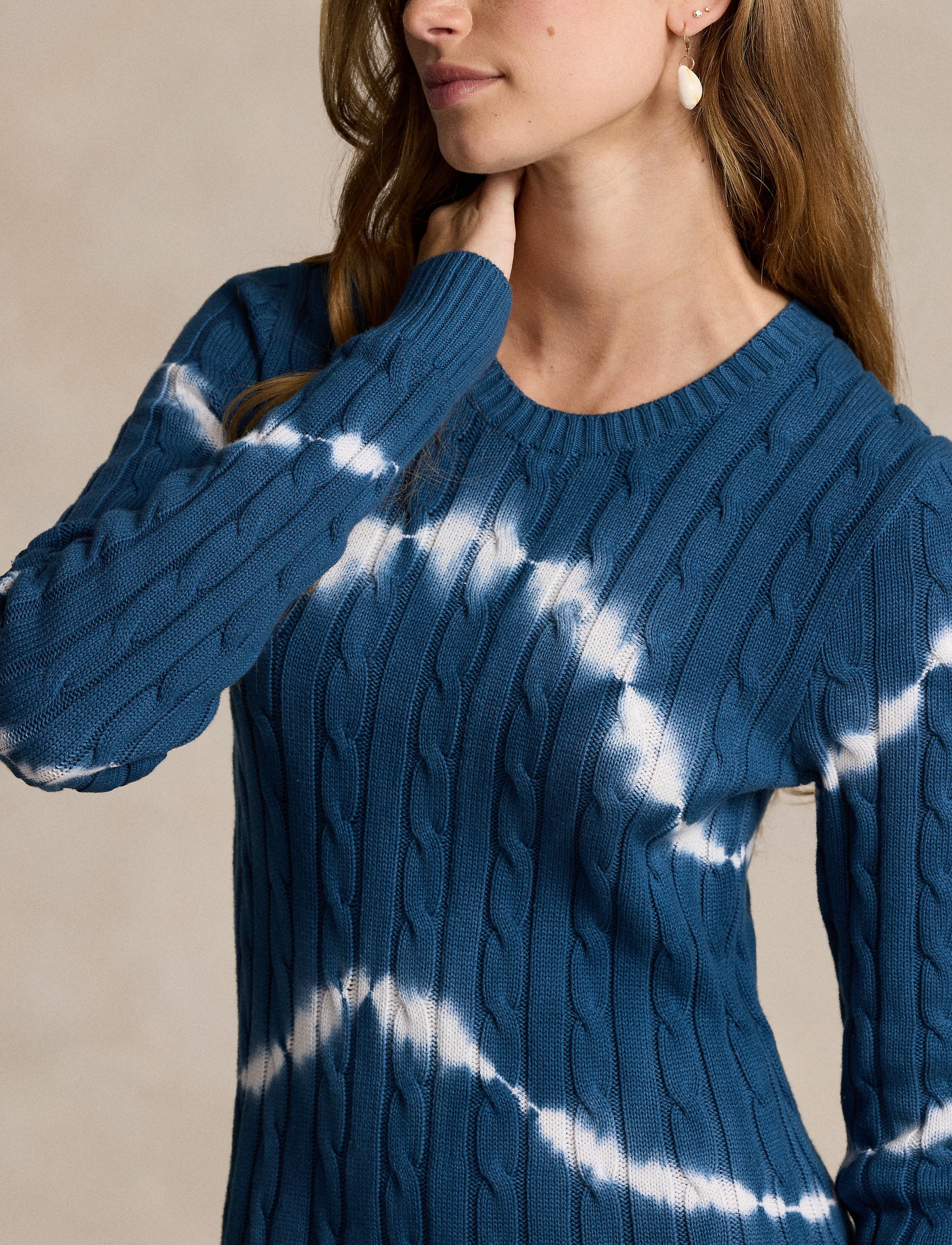 Tie-dye cotton jumper dress - Indigo Tie Dye