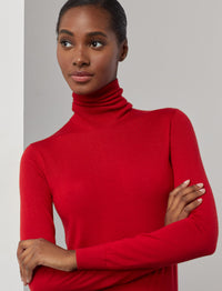Pull à col roulé en cachemire - Bright Red