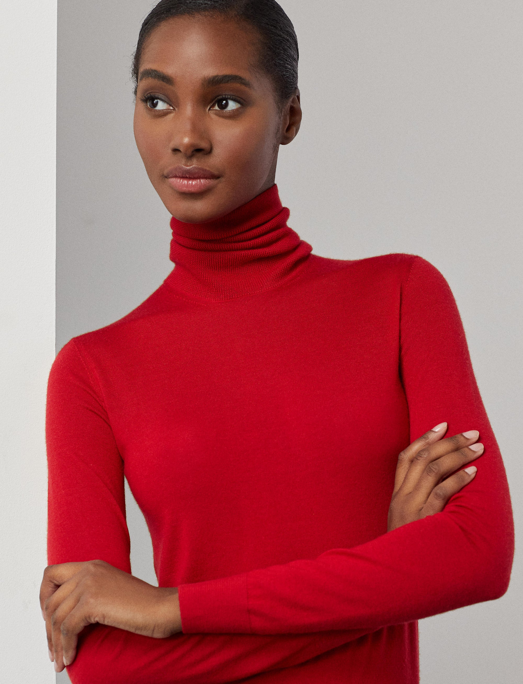 Pull à col roulé en cachemire - Bright Red
