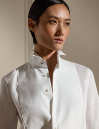 Chemise de smoking en popeline - White