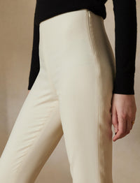 Pantalon Annie en laine stretch - Cream
