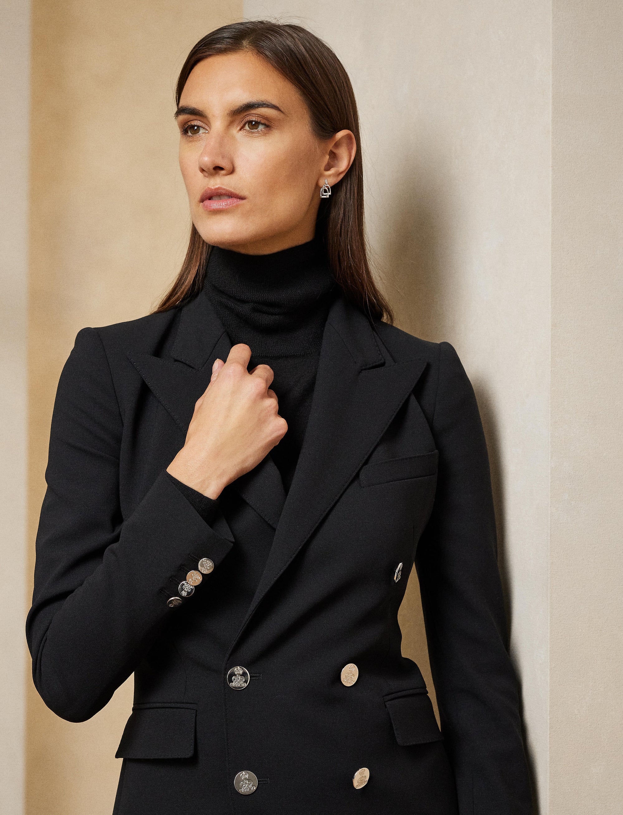 Veste RL en laine stretch - Noir