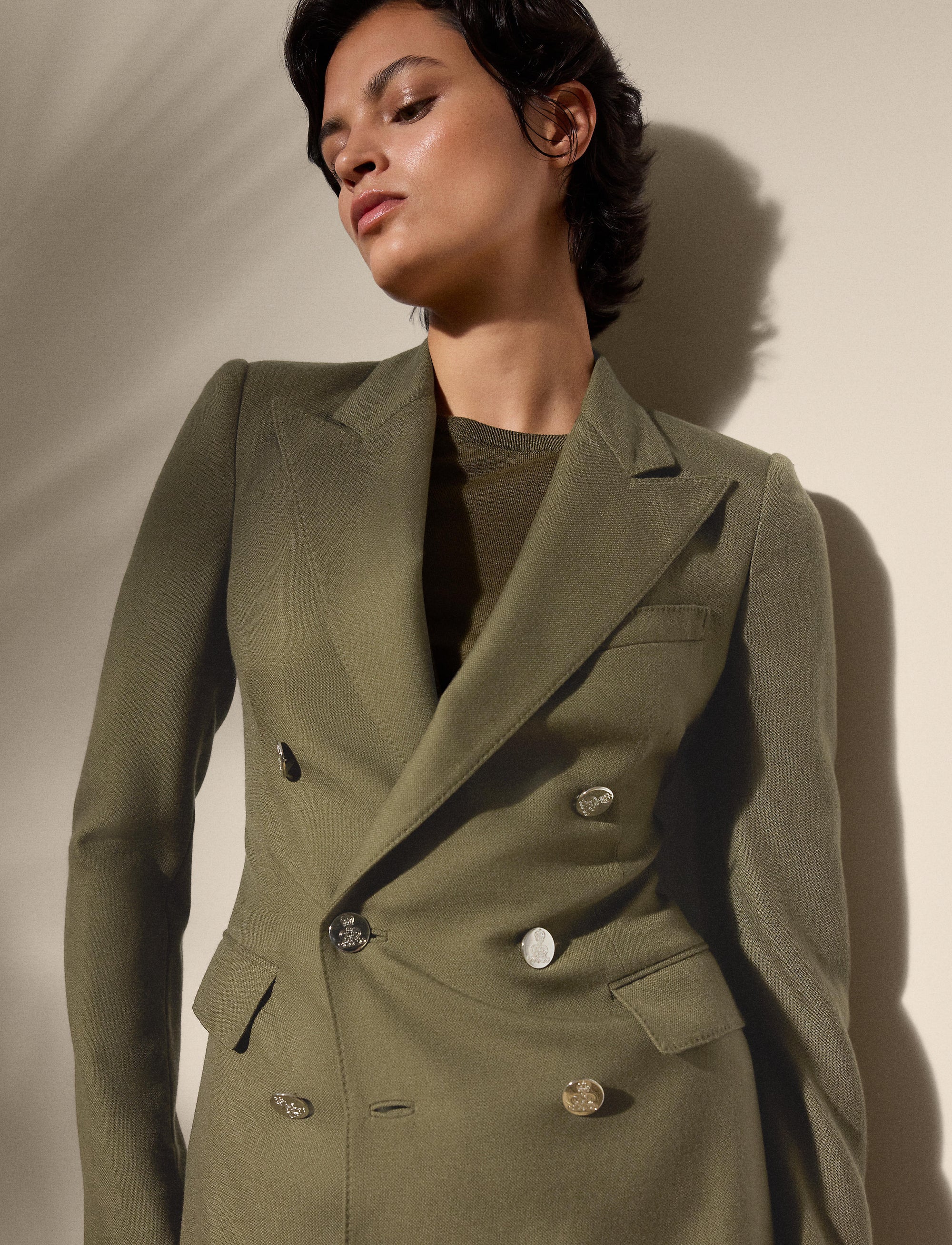 Veste Camden en cachemire - Icon Olive