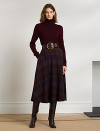 Pull à col roulé en cachemire - Bordeaux 1