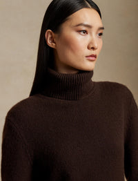 Pull à col roulé en cachemire - Brown