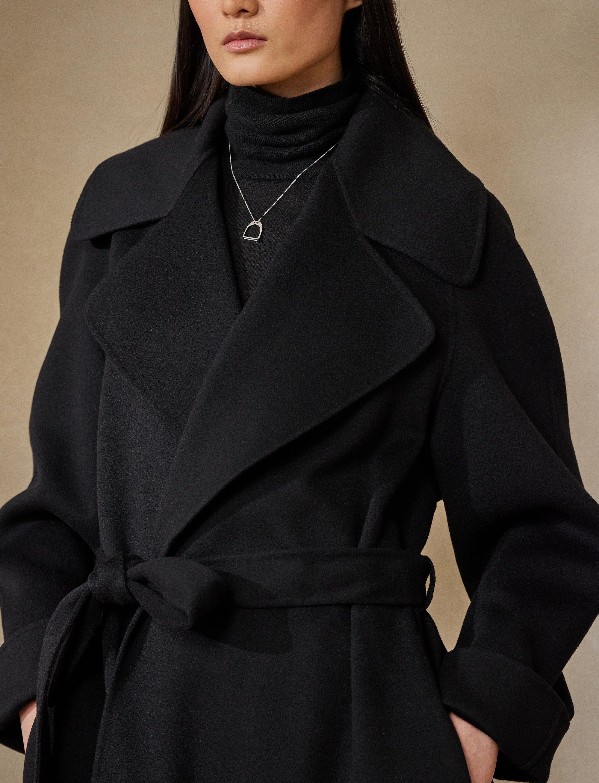 Manteau Leonarda en cachemire - Black