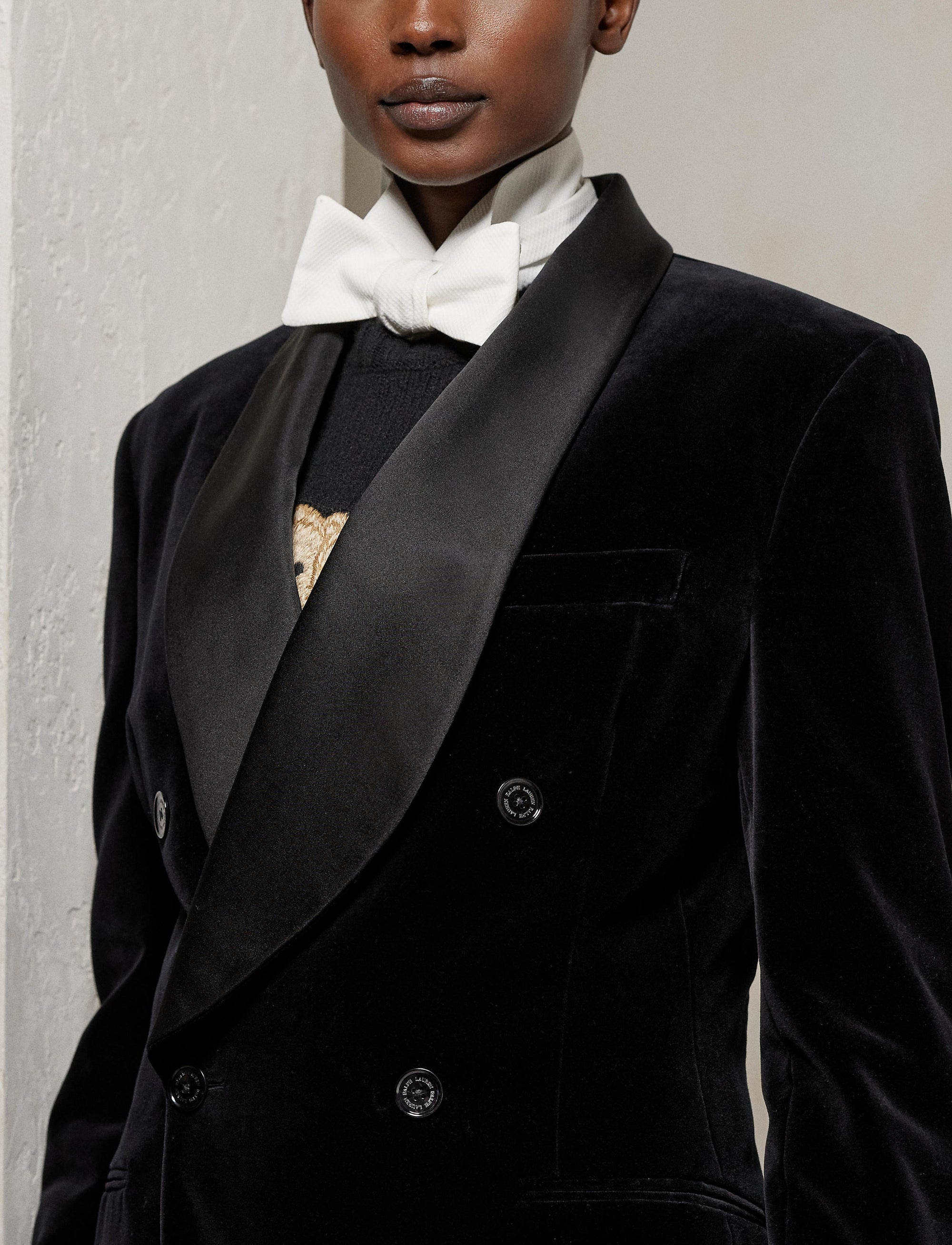 Veste de smoking Gregory en velours - Black