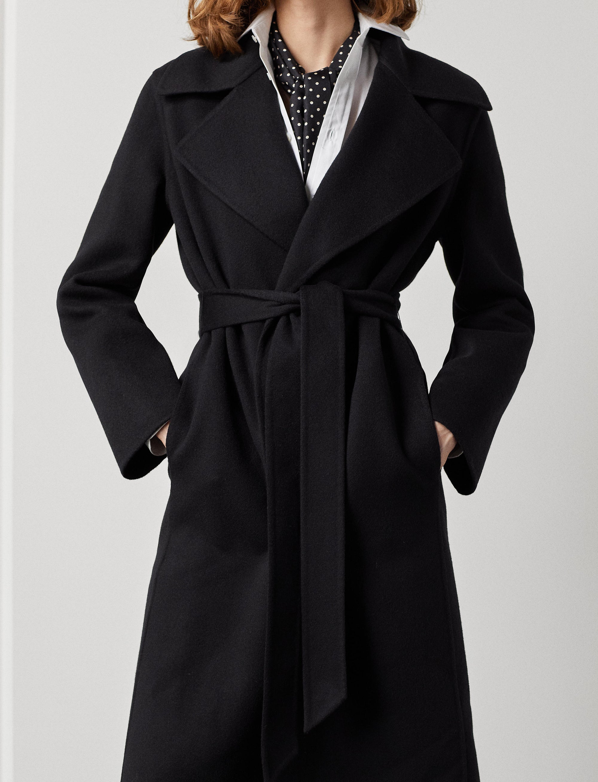 Manteau Cameo en laine et cachemire - Black