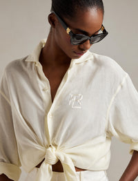 Chemise Cagney en voile de lin - Lux Cream