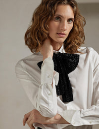 Chemisier Aston en popeline de coton - White