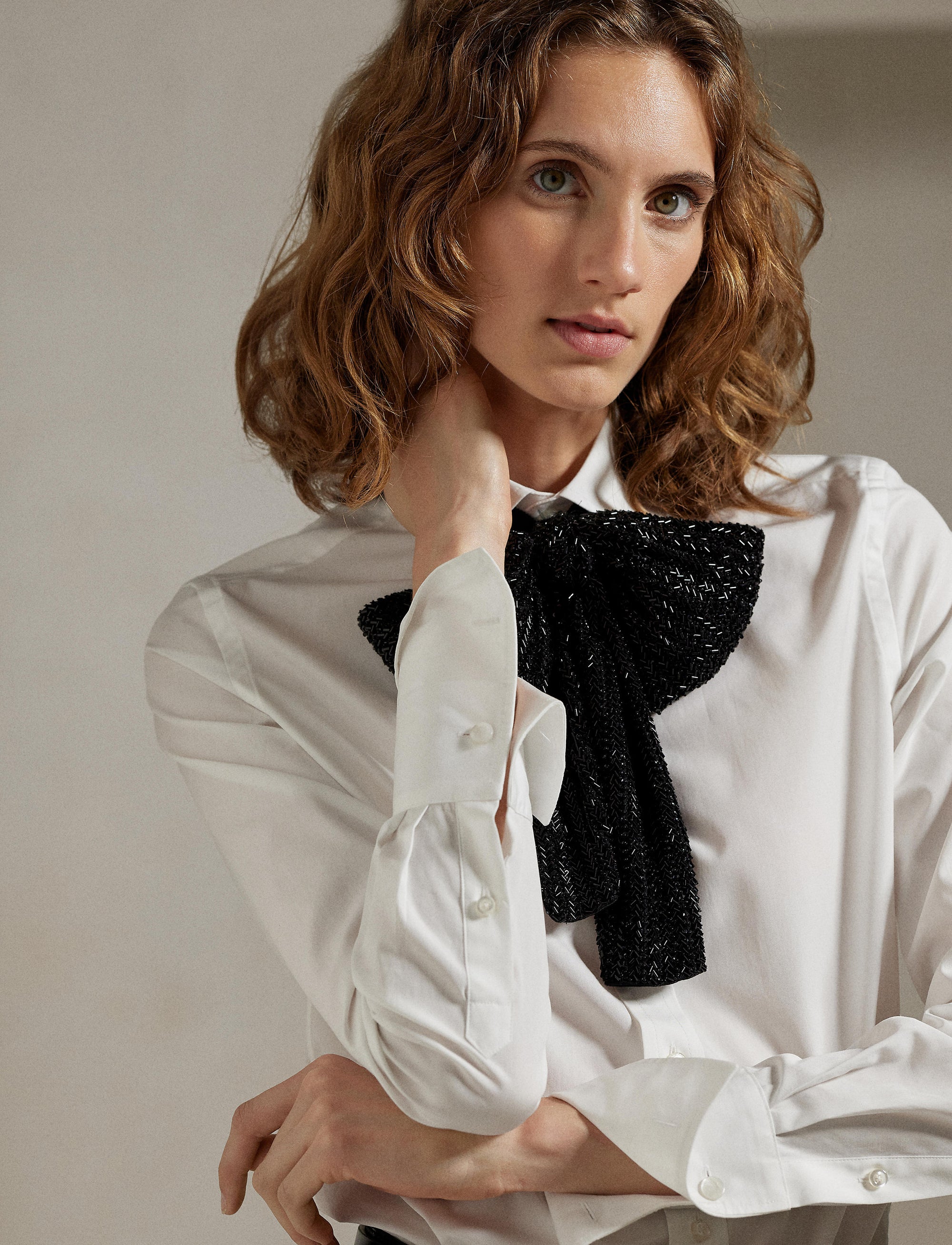 Chemisier Aston en popeline de coton - White