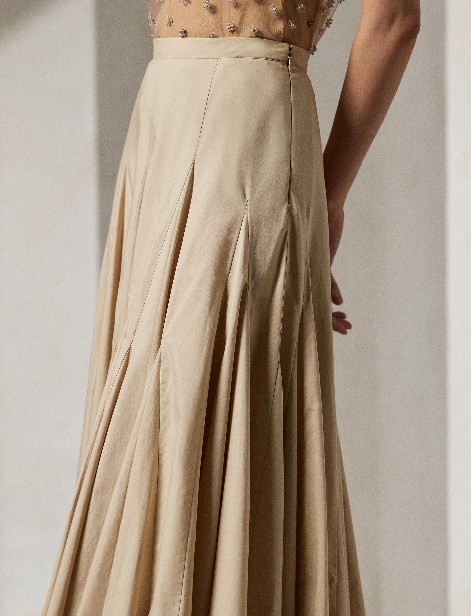 Aubrie skirt in cotton - Fawn