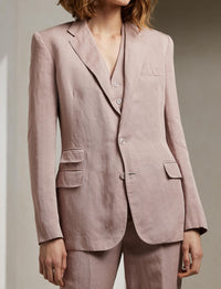 Odera jacket in mixed linen - Mauve
