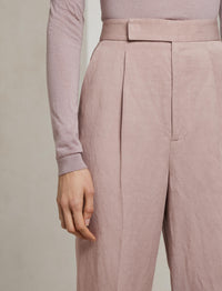 Evanne trousers in linen mix - Mauve