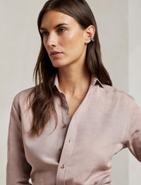 Chemise Adrien en lin Relaxed Fit - Mauve