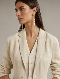 Hailey silk braided jacket - Butter