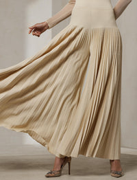 Opaque-transparent pleated jumpsuit - Butter
