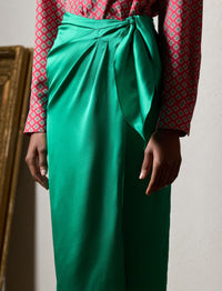 Danyelle short skirt in faded silk - Meadow