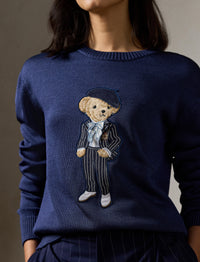 Pull Cricket Polo Bear en soie - Dark Sapphire