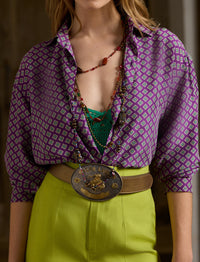 5 STOCK PURPLE BLOUSE