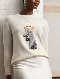 Pull Western Polo Bear en cachemire - Lux Cream