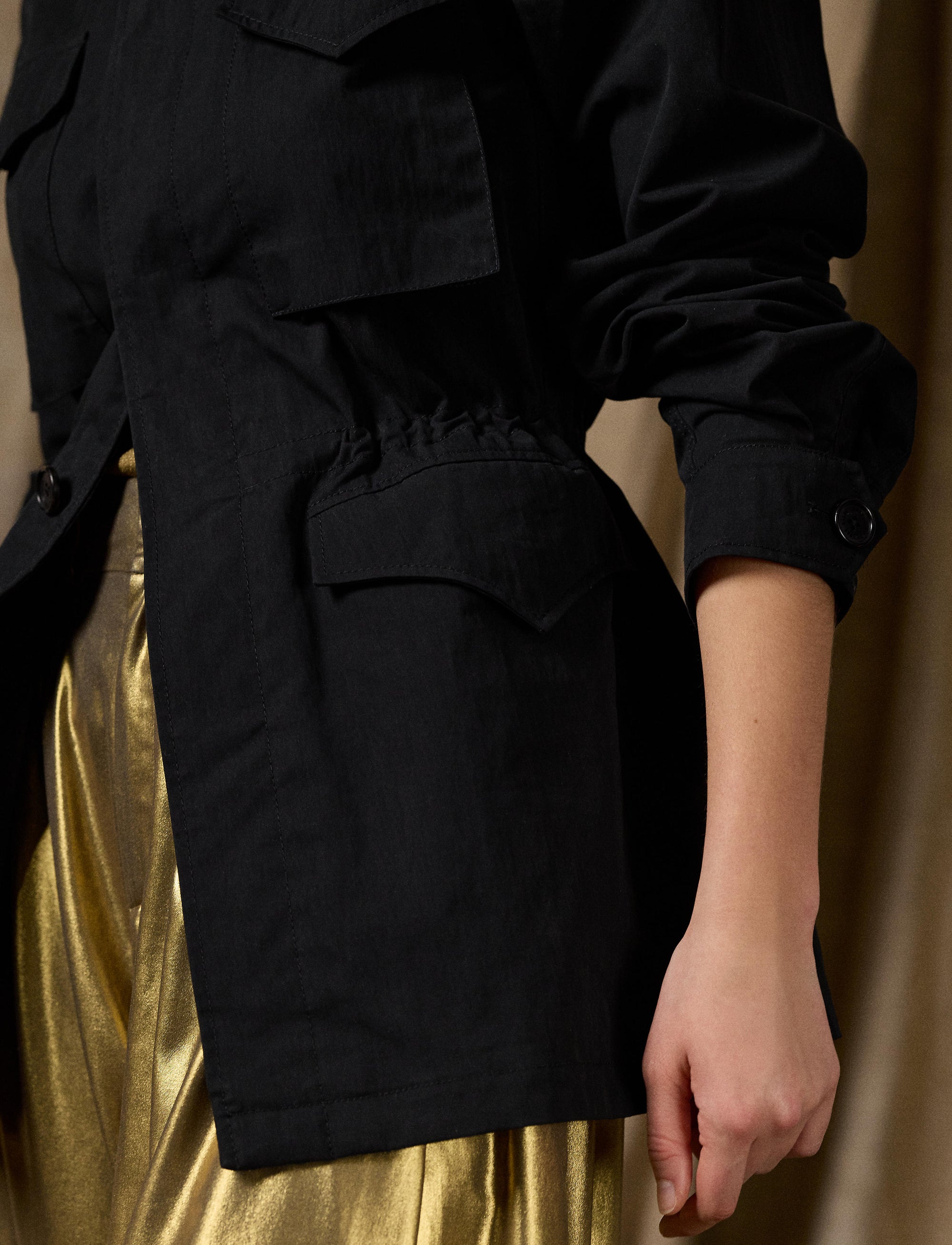 Veste de treillis Milton en sergé - Black