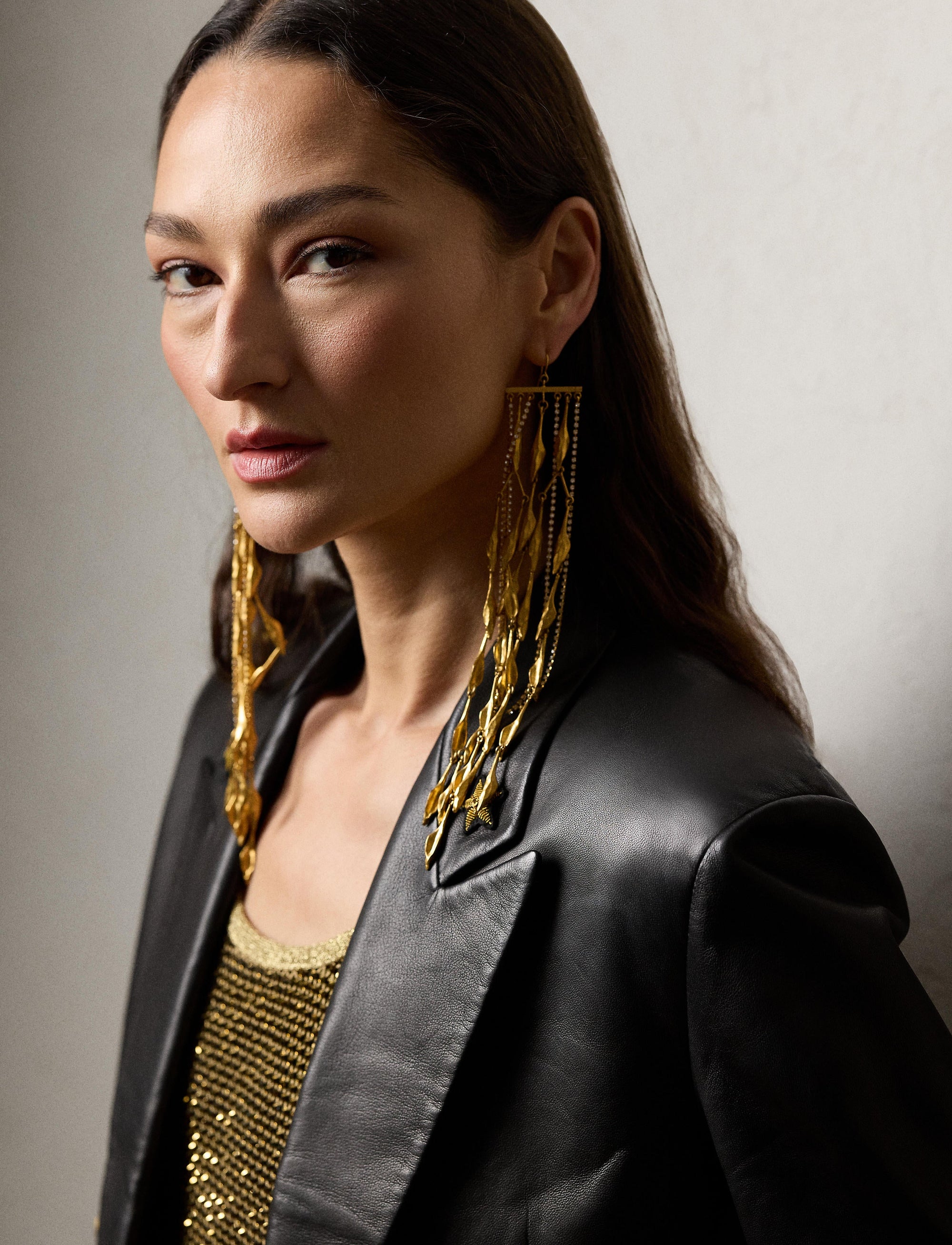 Veste Helaine en cuir - Black