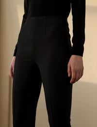 Pantalon Bobbie en laine mélangée - Black