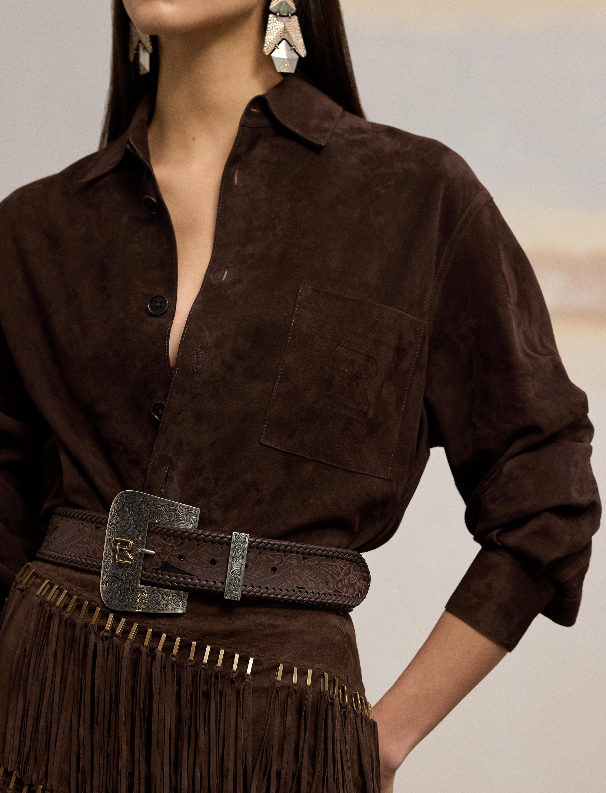 Chemise Tyler en cuir - Mocha