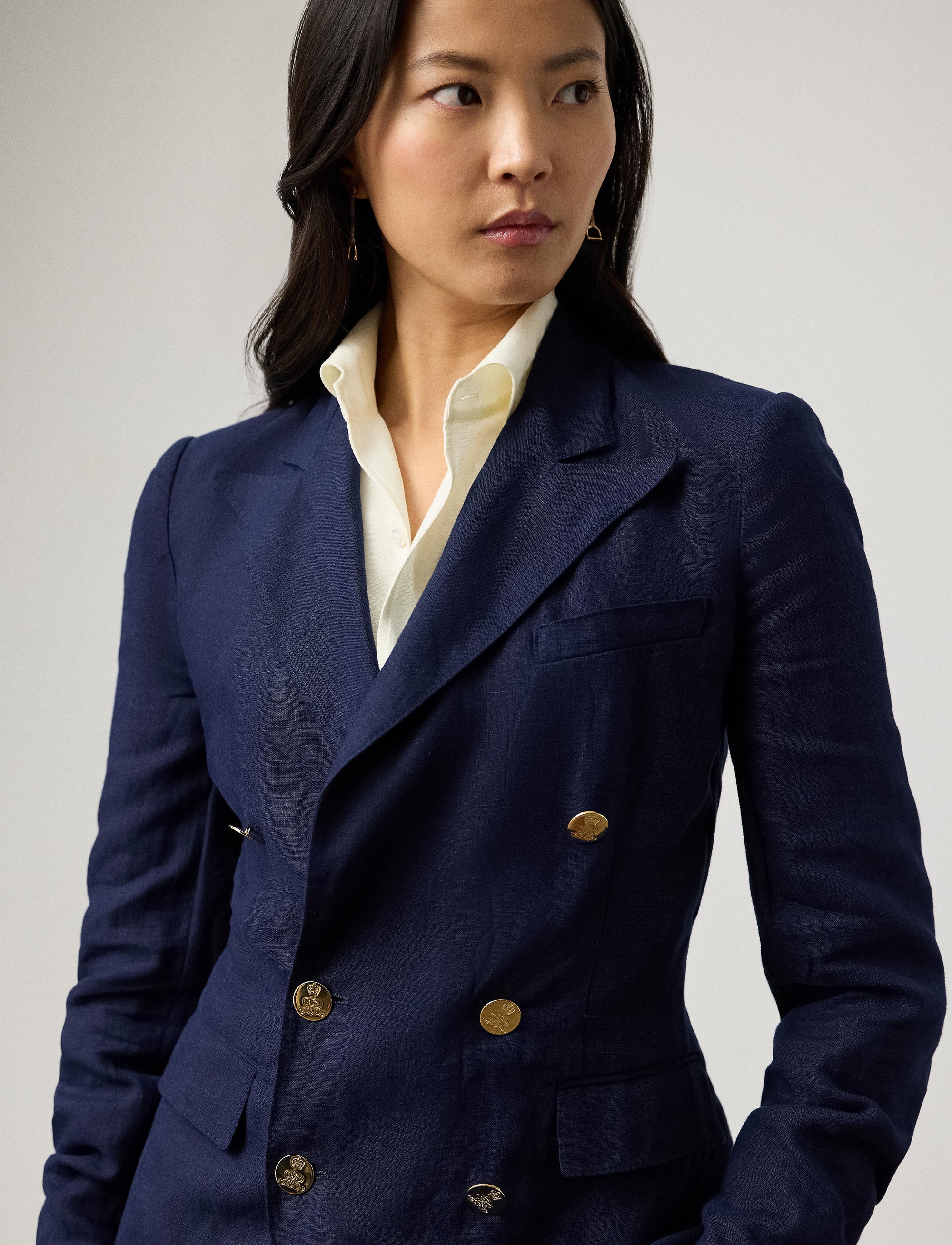 Camden jacket in linen - Lux Navy