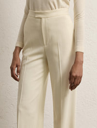 Pantalon Dean en gabardine de laine - Lux Cream