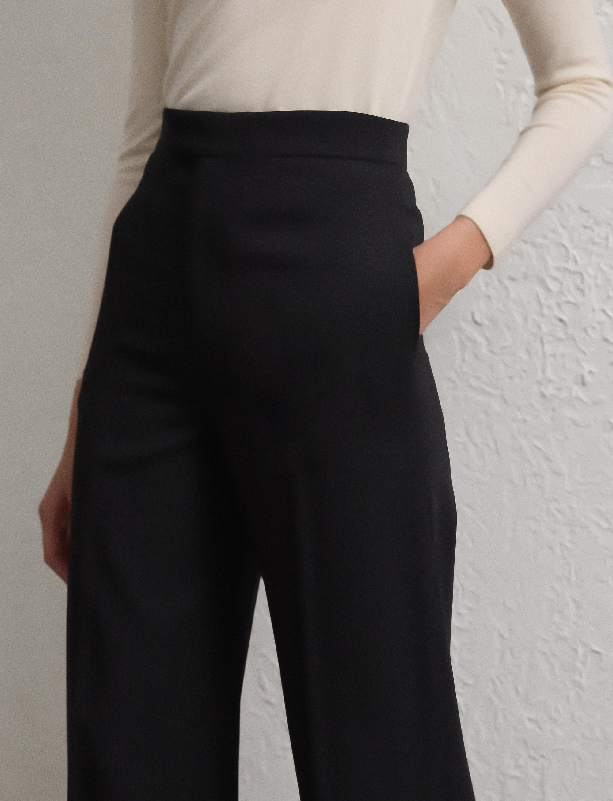 Pantalon Dean en gabardine de laine - Black