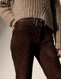 Pantalon Scottie en cuir - Luggage Brown