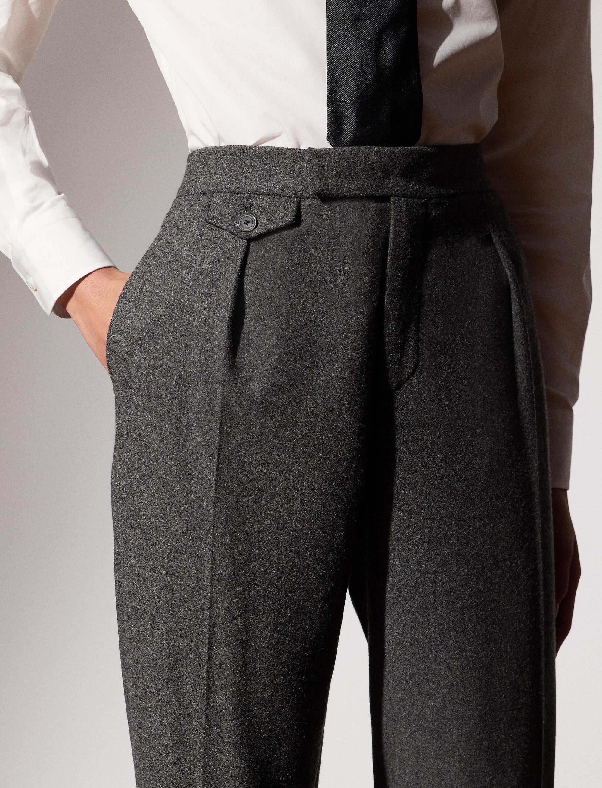 Pantalon Bennet en laine - Medium Grey