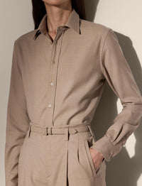 Chemise Kyle décontractée en laine - Mineral Melange