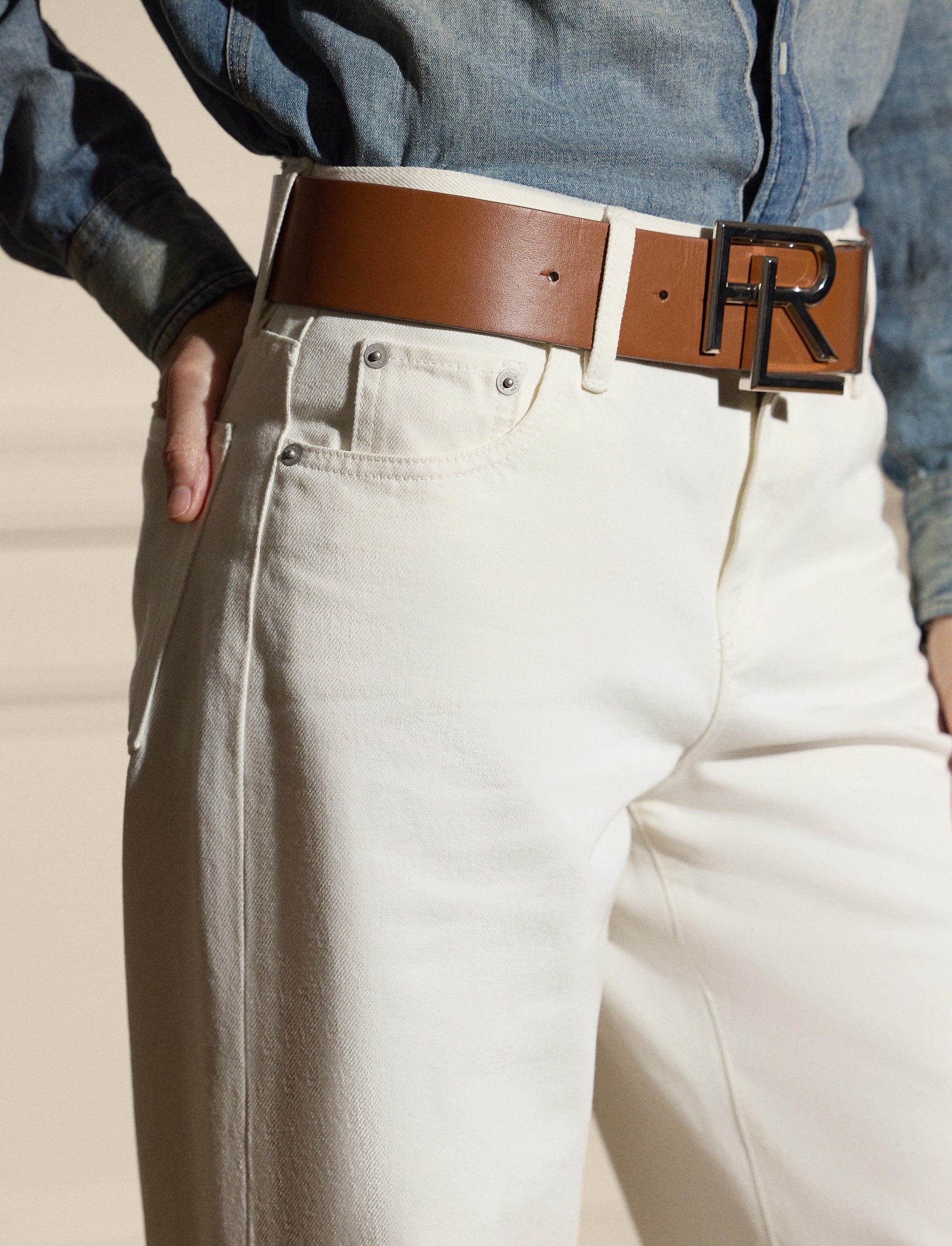 Mercer Relaxed Fit Wide Leg Jeans - Glacial White