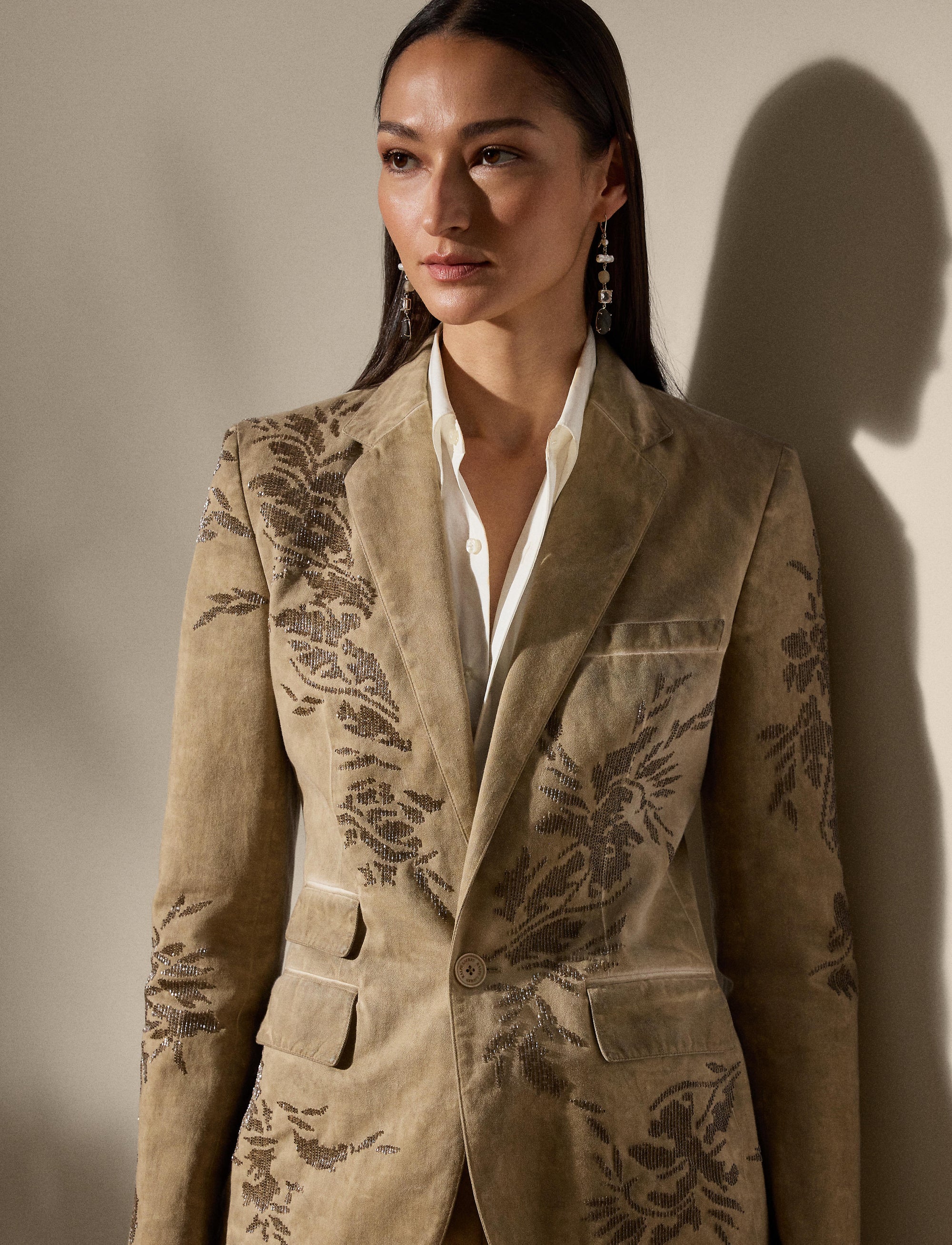 Veste Parker décorée en chino de coton - Lux Tan