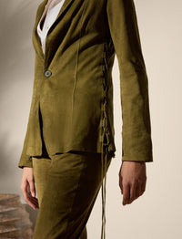 Veste Jessamine en cuir - Moss