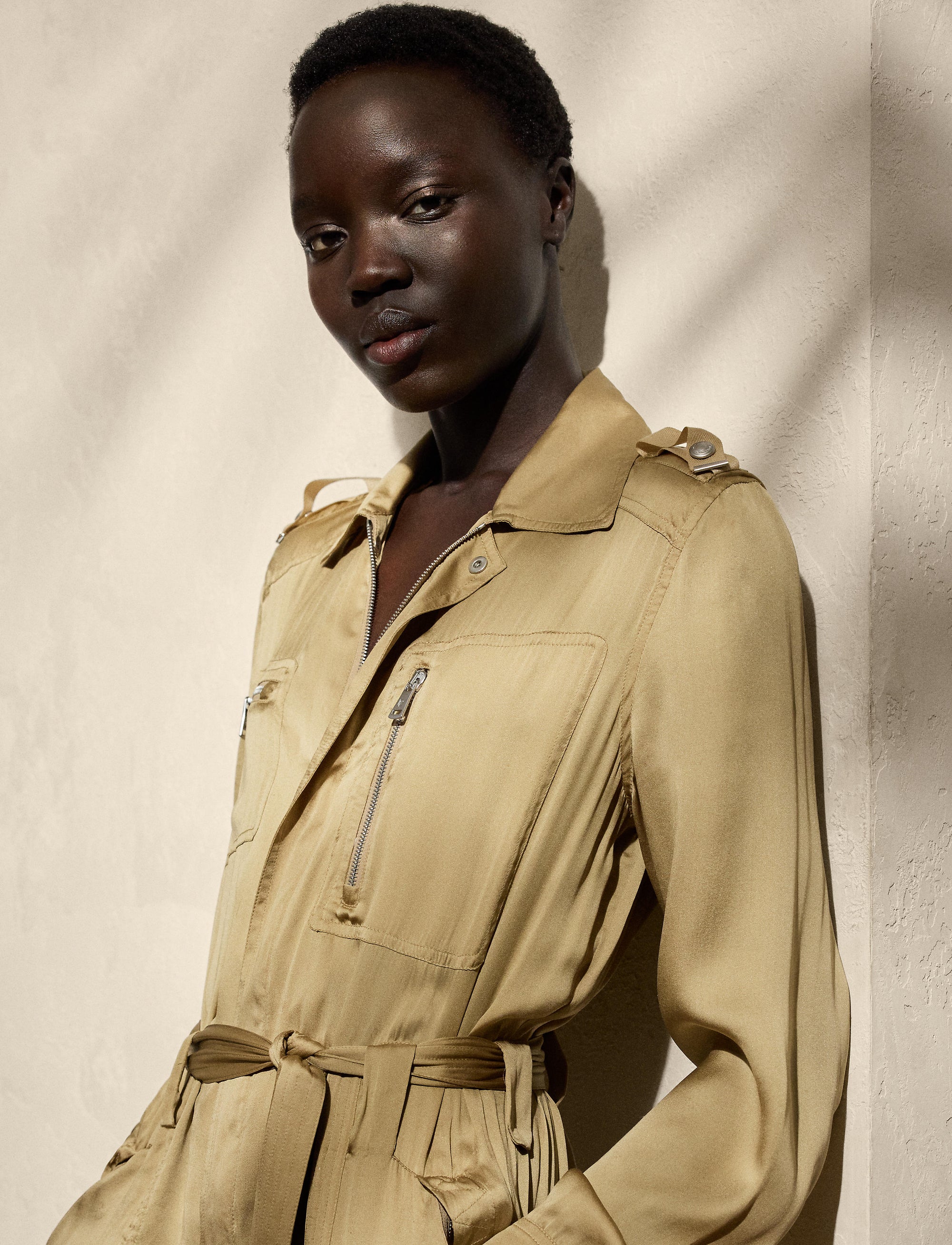 Combinaison Gwyneth en soie - Lux Tan