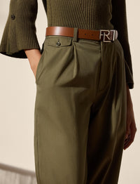 Pantalon Gordon en gabardine de coton - Moss