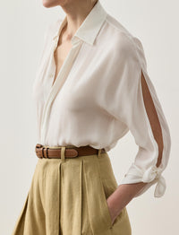 Karen silk blouse - Ecru