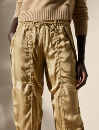 Pantalon Killian en soie - Lux Tan